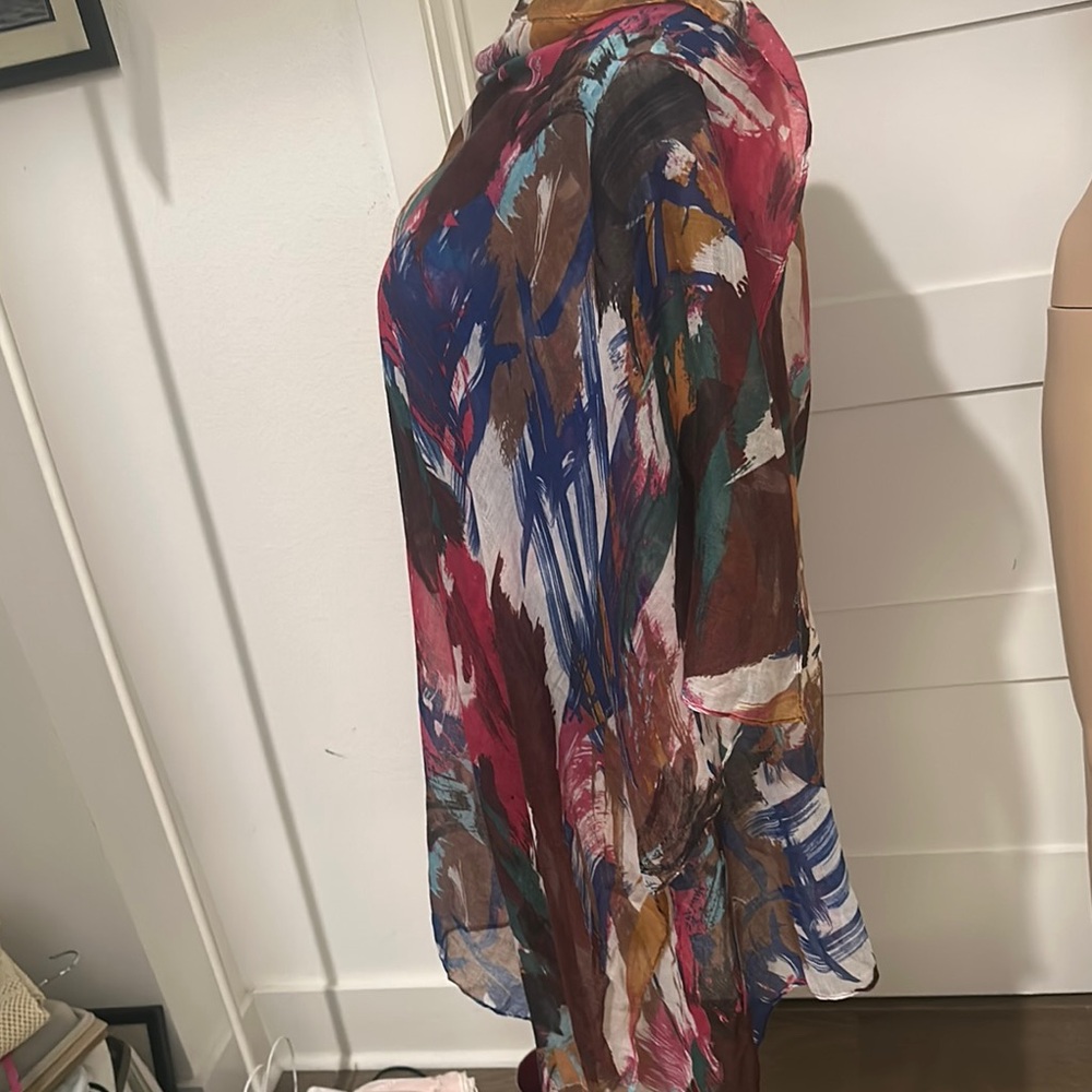 Colorful Abstract Print Scarf/Wrap - Picture 5 of 10